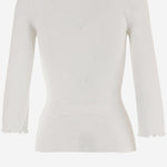 Cardigan con scollo profondo in cotone CH25WJC01185 101 CHLOE 