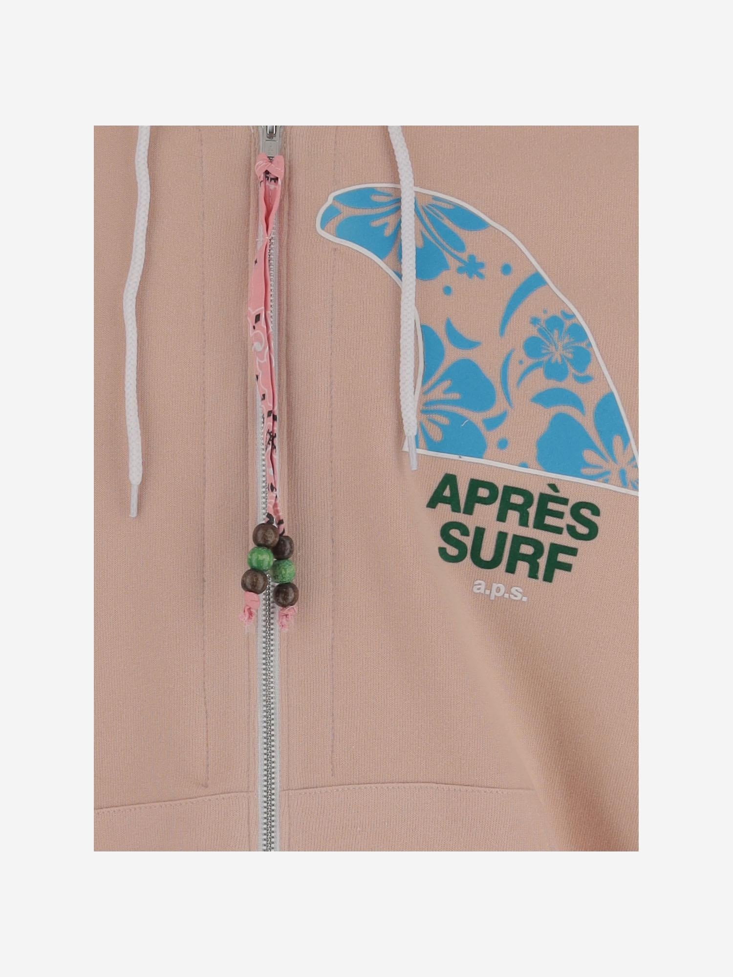 FELPA IN MISTO COTONE CON LOGO IAN PEACH APRES SURF 