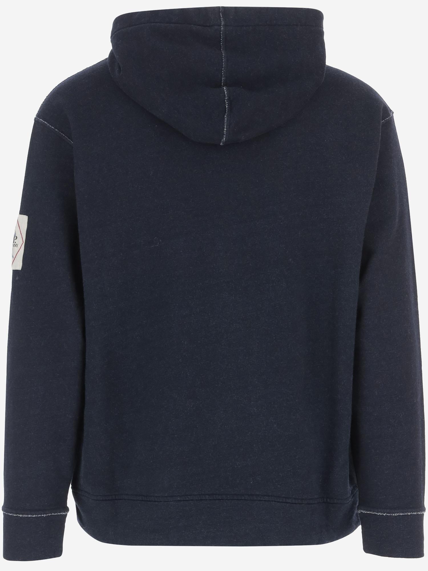 FELPA CON CAPPUCCIO E PATCH LOGO 19CMSS181A 110469WD08 CP COMPANY 