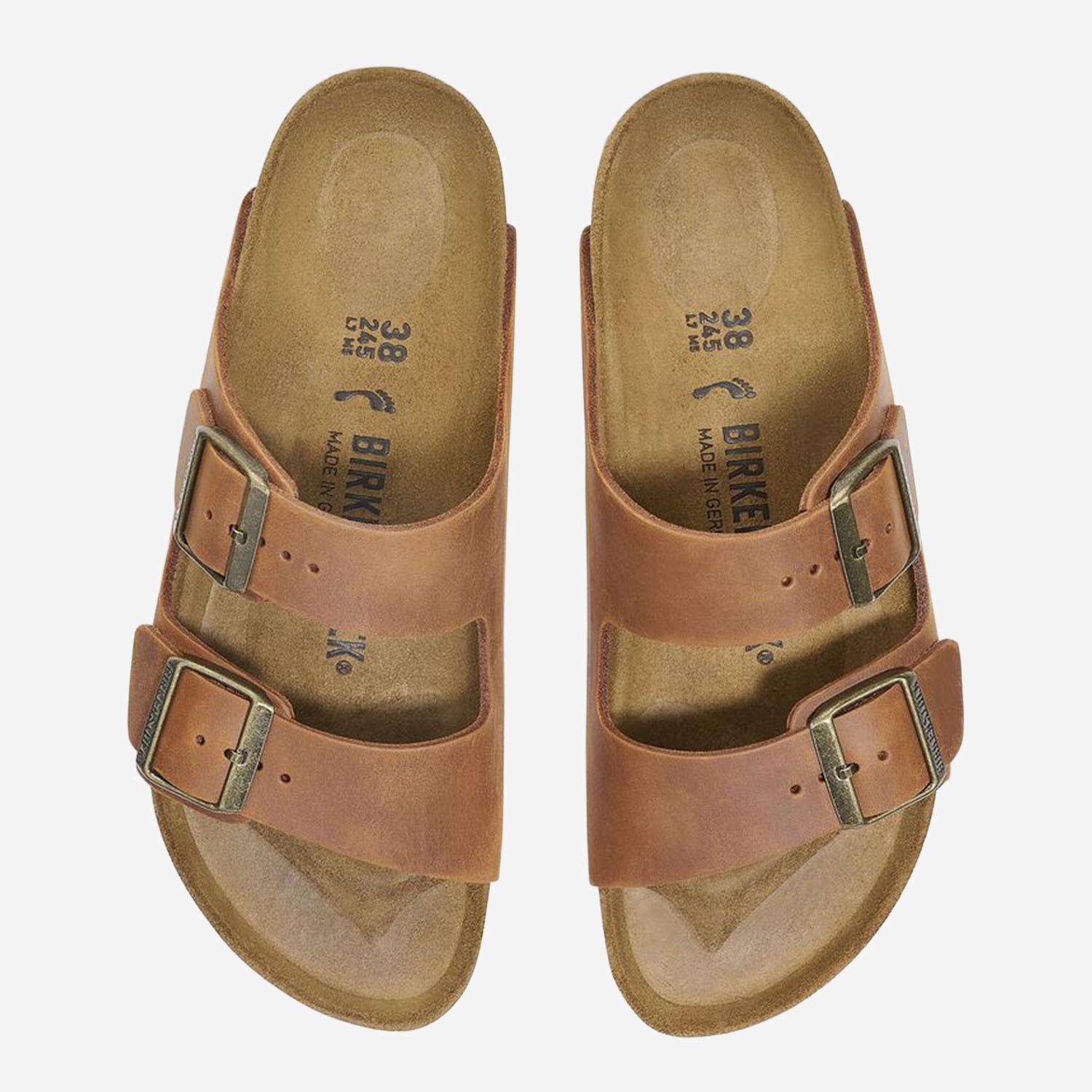 Sandali Arizona in pelle oliata 1028401 COGNAC BIRKENSTOCK 