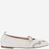 BALLERINE IN PELLE E PITONE SR4913P02 NAPPABIANCO6000PITONEROCCIA SARTORE 
