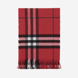Sciarpa check rossa in cashmere 8112640 POST BURBERRY 