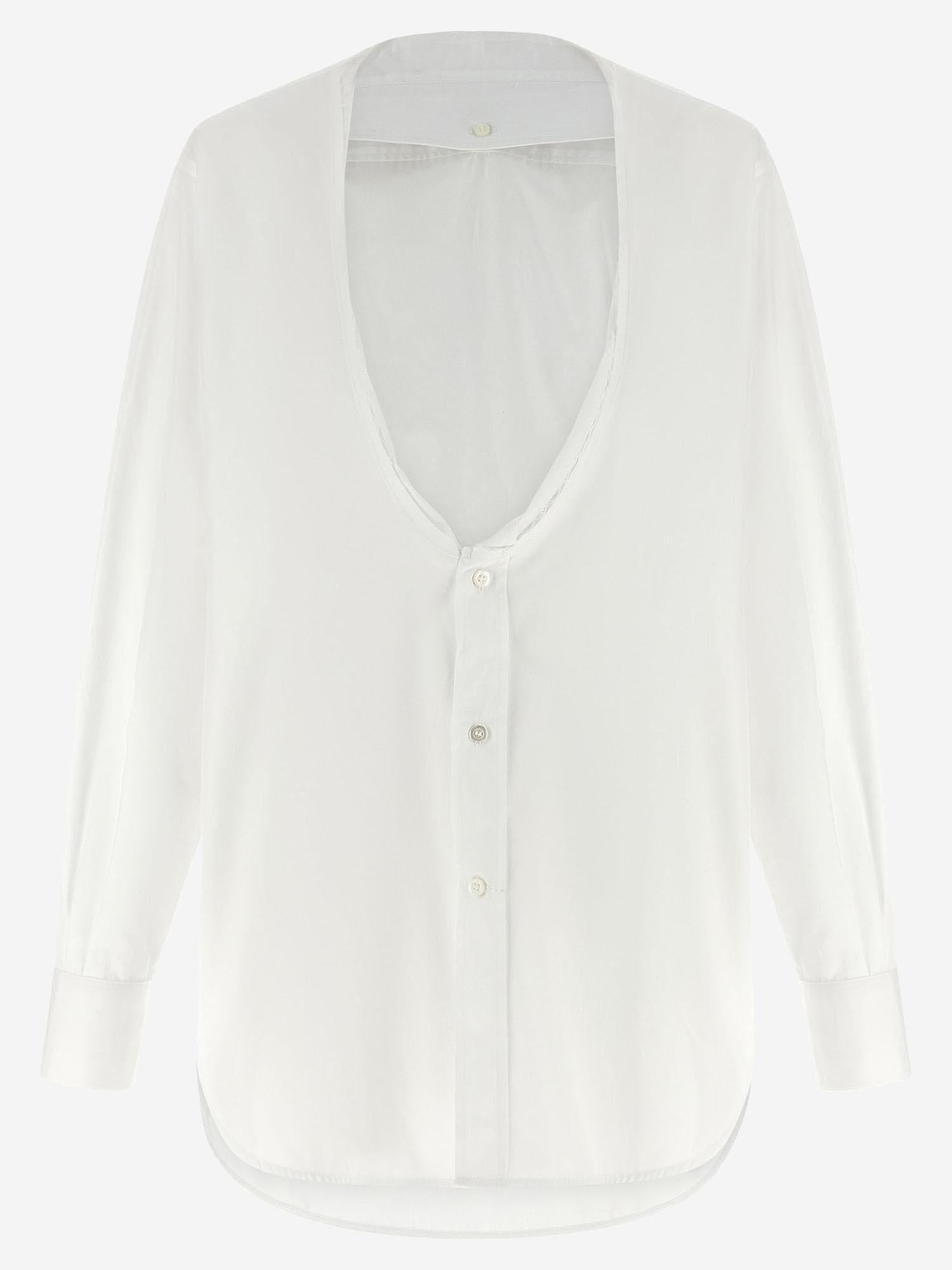 CAMICIA IN COTONE CON COLLETTO RIPIEGATO S29DT0018 S43001100 MAISON MARGIELA 