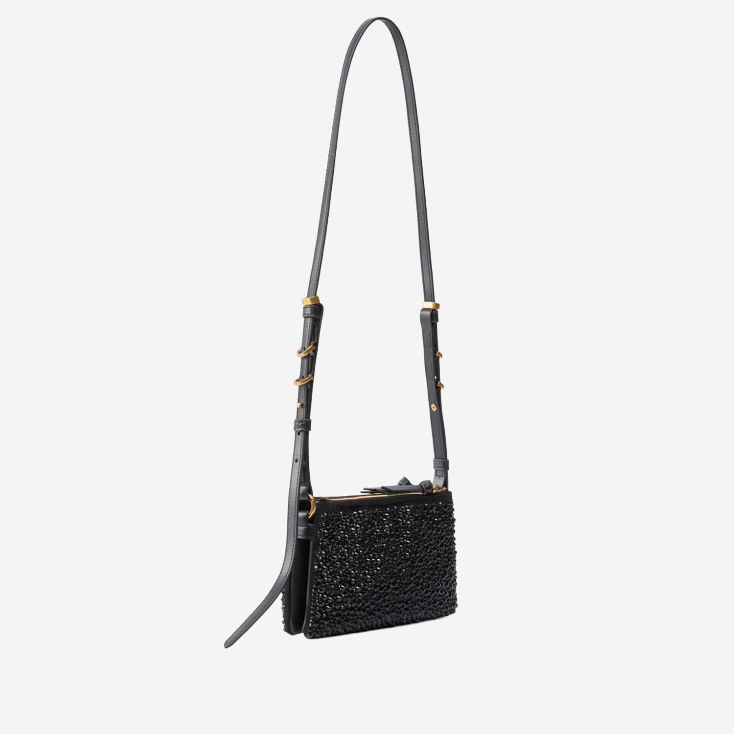 Borsa a spalla Mini Double Bag full strass 105359 A2WFZ99Q PINKO 