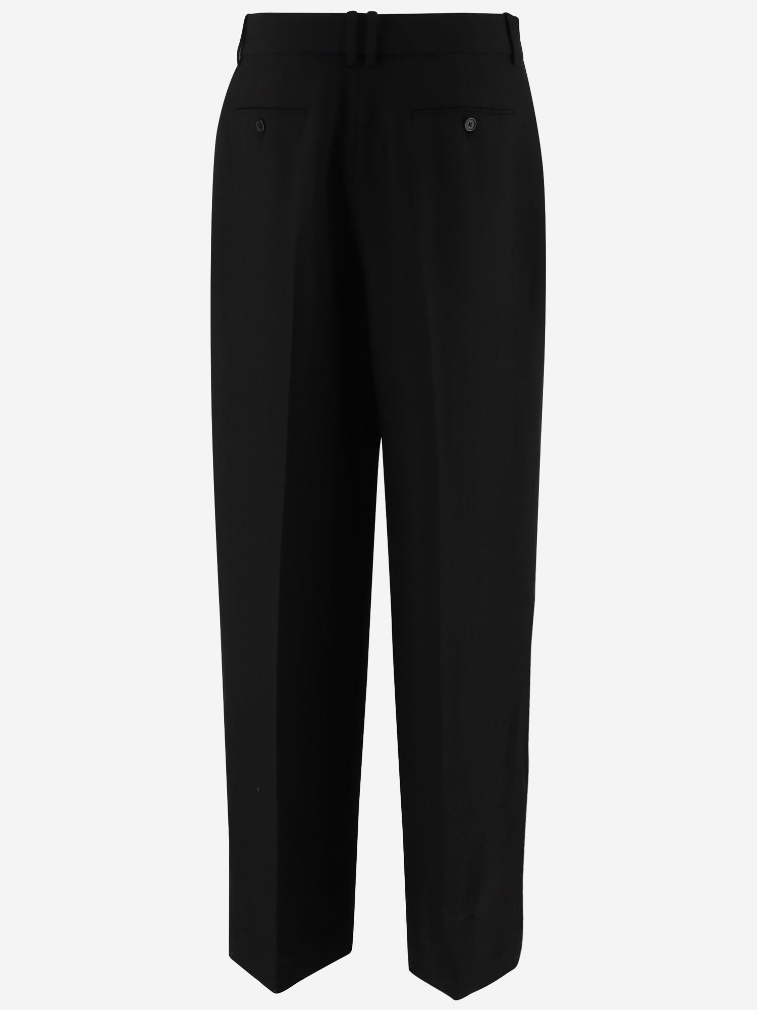 PANTALONI LILAS IN MISTO LANA E LINO 8719W3677 BLK THE ROW 