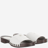 SANDALI IN PELLE CON LOGO 5Z425E 069F0009 MIU MIU 