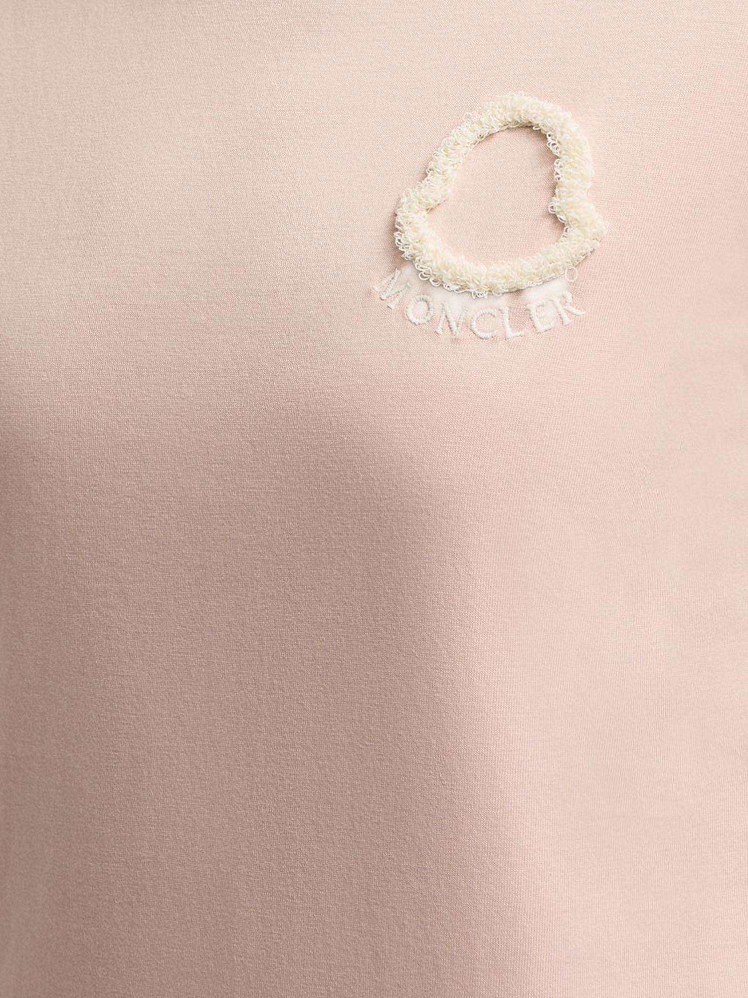 T-SHIRT IN COTONE CON LOGO RICAMATO 8C00061 89AUO51V MONCLER 