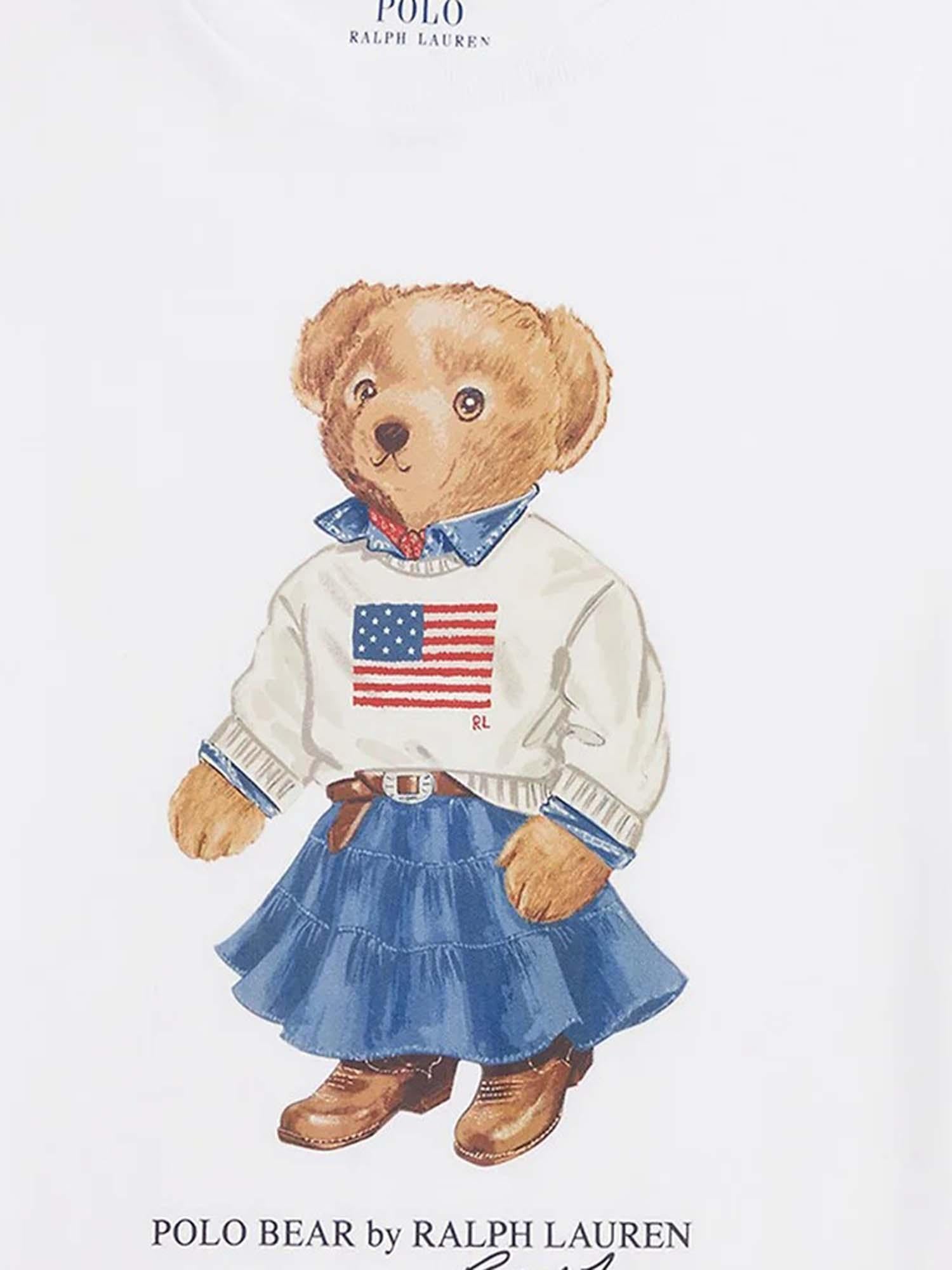 T-SHIRT POLO BEAR IN JERSEY DI COTONE 312A98403 001 POLO RALPH LAUREN KIDS 