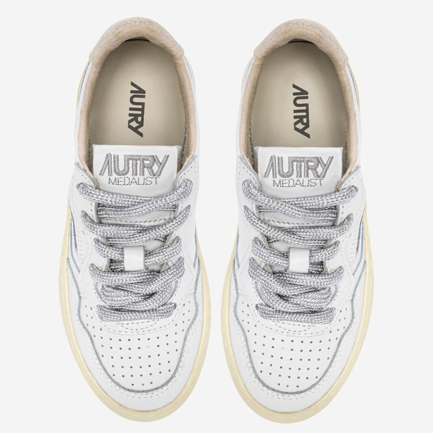 SNEAKERS MEDALIST LOW<BR/> KULK WF01LEASUEFOURWHTSILV AUTRY KIDS 