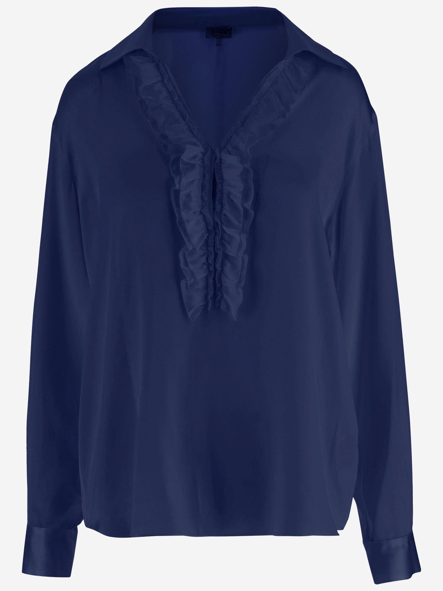 CAMICIA IN SETA STRETCH CON VOLANT DIANA T251813 HER SHIRT 