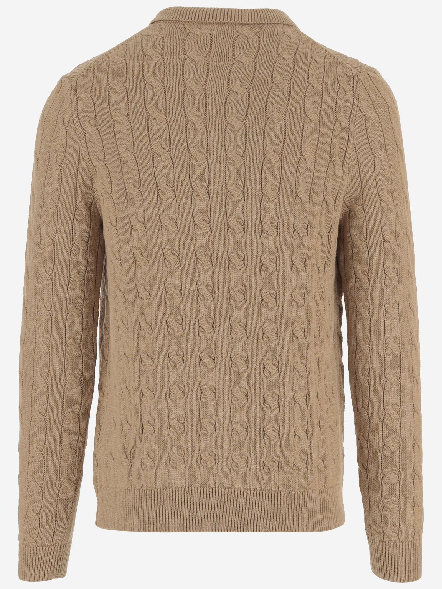 CARDIGAN IN COTONE CON LAVORAZIONE TRECCIA 710979114 003 POLO RALPH LAUREN 