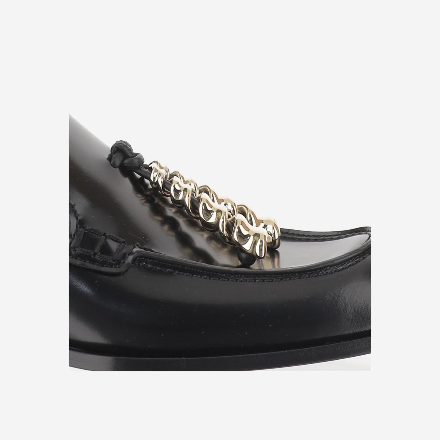 Mocassini mule Edge in pelle di vitello spazzolata L814379X70 1100 LOEWE 