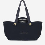 Borsa tote a trapezio grande con logo in cotone AC0890076 699N PATOU 