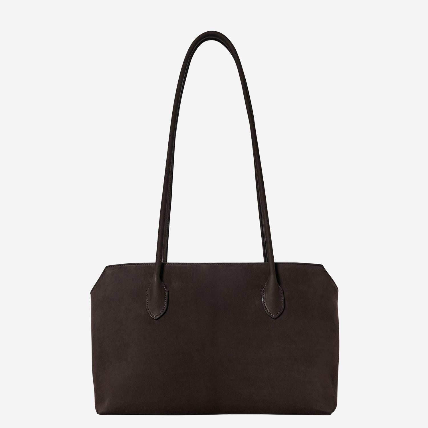 BORSA TERRASSE IN PELLE W1292L677 EBRS THE ROW 