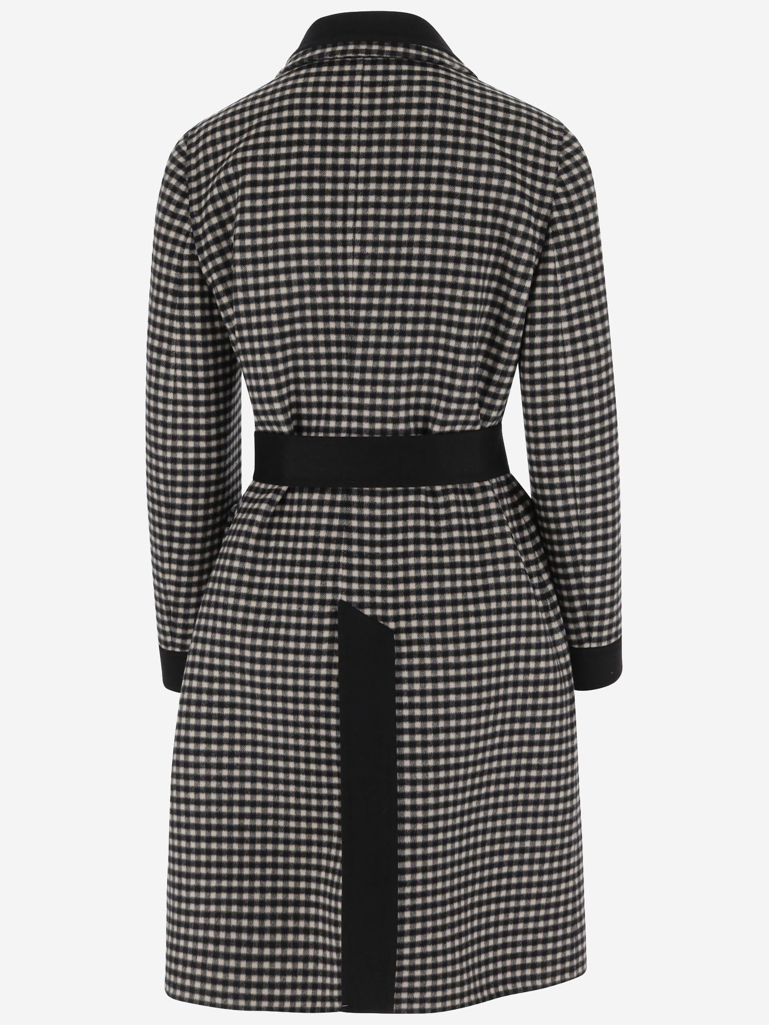 CAPPOTTO IN LANA CON MOTIVO A QUADRI 7B3CA7S0 9F10AN VALENTINO 