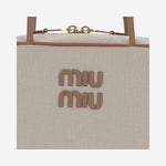 BORSA BEAU IN CANVAS E PELLE 5BB163 ACRNF062F MIU MIU 