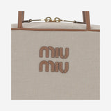 BORSA BEAU IN CANVAS E PELLE 5BB163 ACRNF062F MIU MIU 