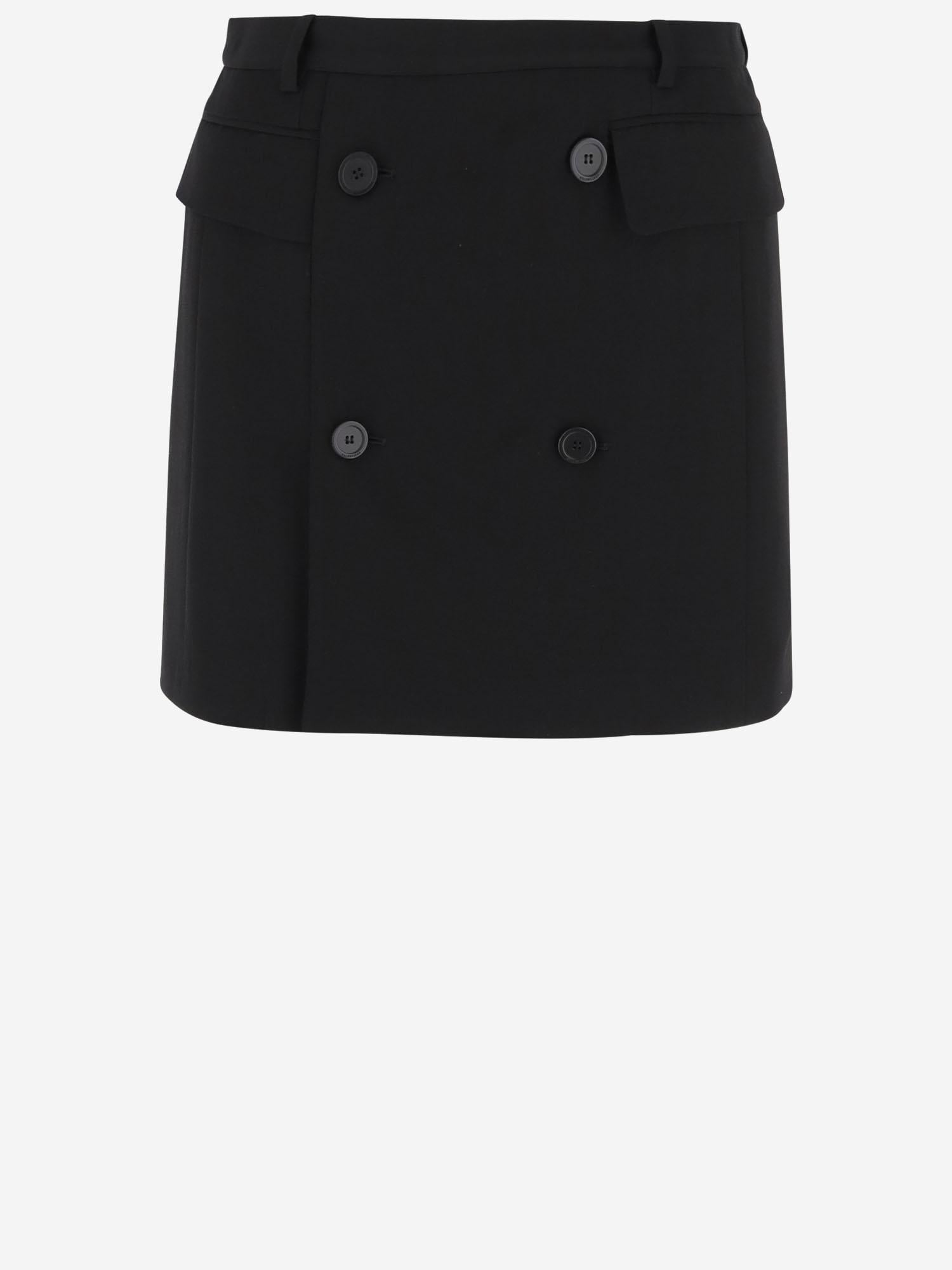 GONNA IN LANA E VISCOSA 838765 TRT011000 BALENCIAGA 