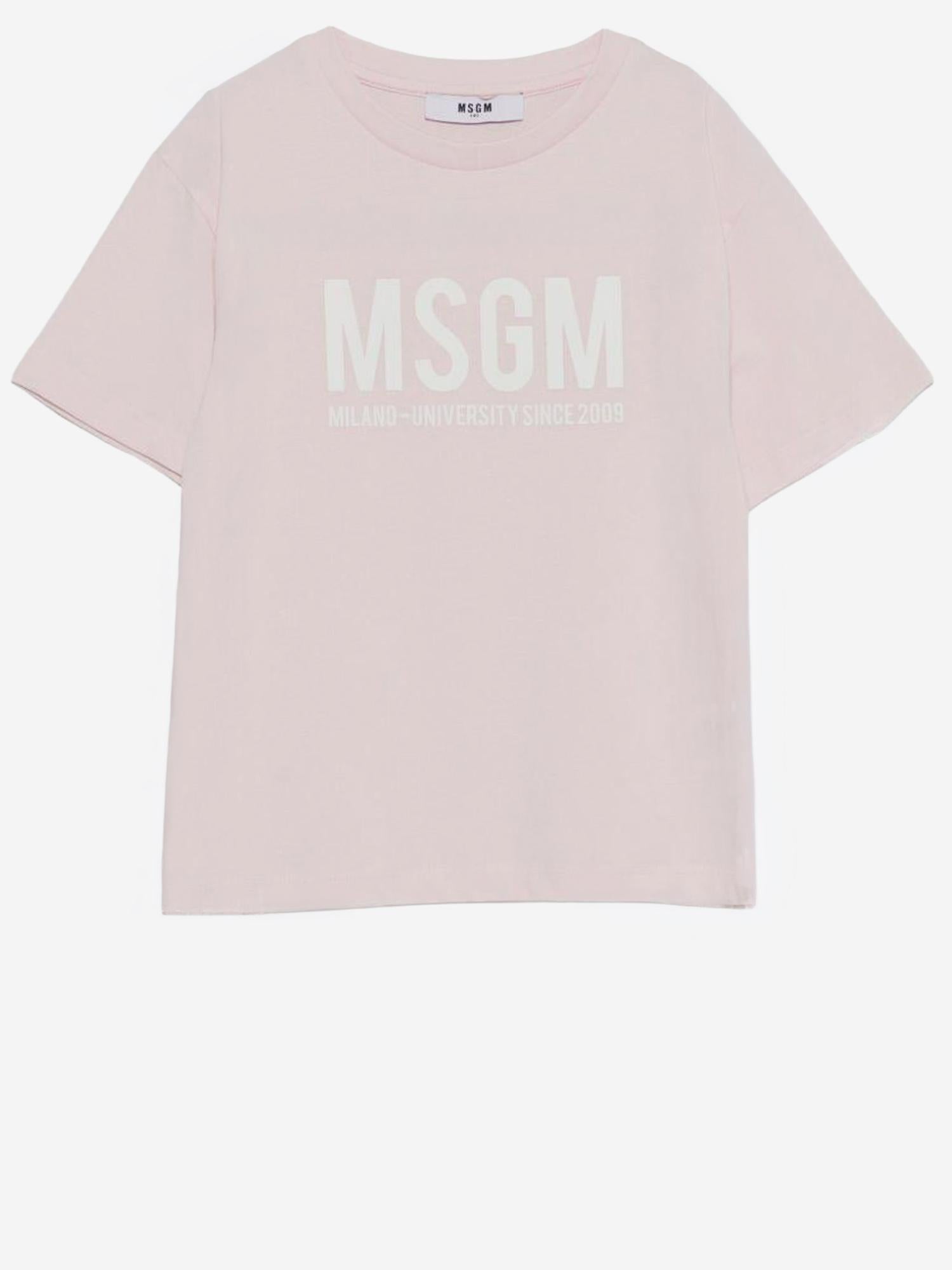 T-SHIRT IN COTONE CON LOGO S6MSJUTH051 MS076 MSGM KIDS 