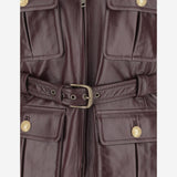 GILET IN PELLE CON TASHE E CINTURA CH25ACV04204 27M CHLOE 