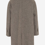 CAPPOTTO REVERSIBILE IN COTONE A SPINA DI PESCE 8117693 CLAY BROWN BURBERRY 