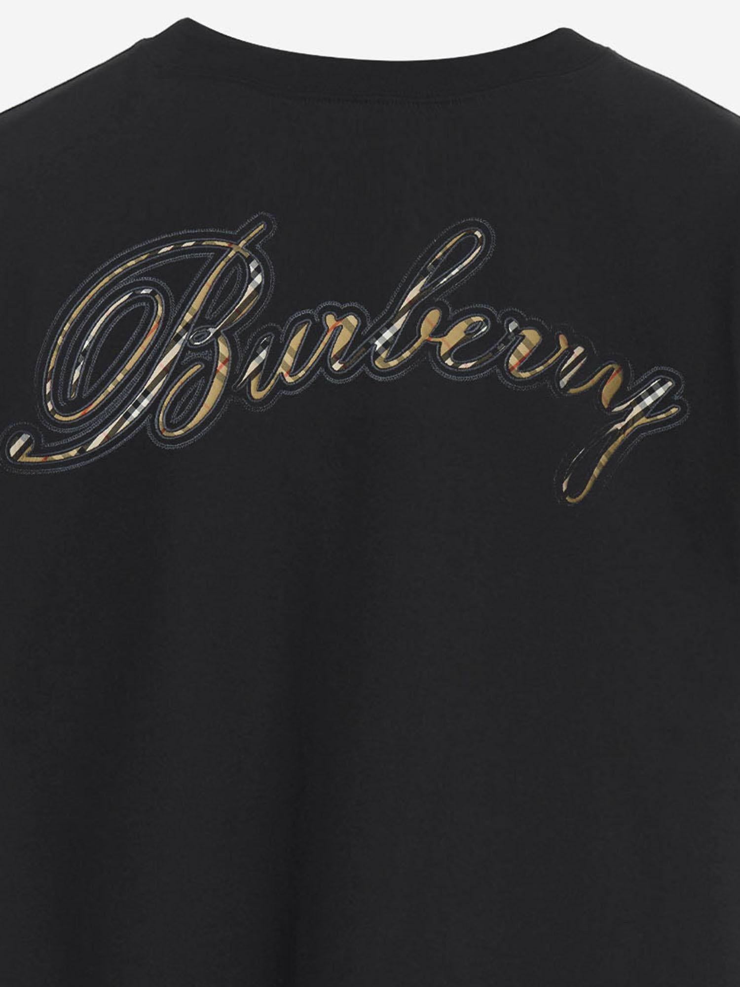 T-SHIRT IN COTONE CON LOGO 8119183 BLACK BURBERRY 