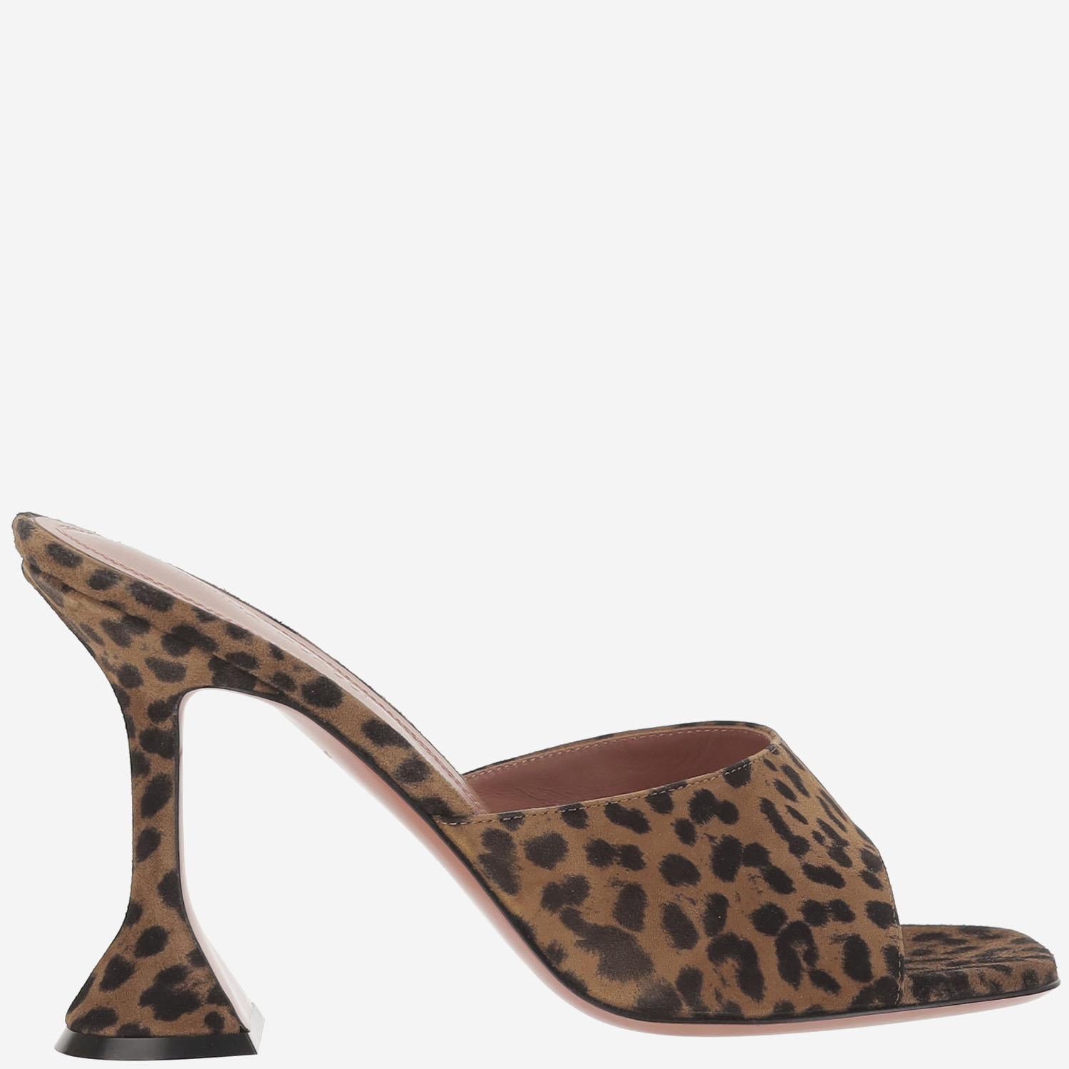 SANDALI Lupita  IN PELLE LUPITASLIPPER LEOPARD AMINA MUADDI 