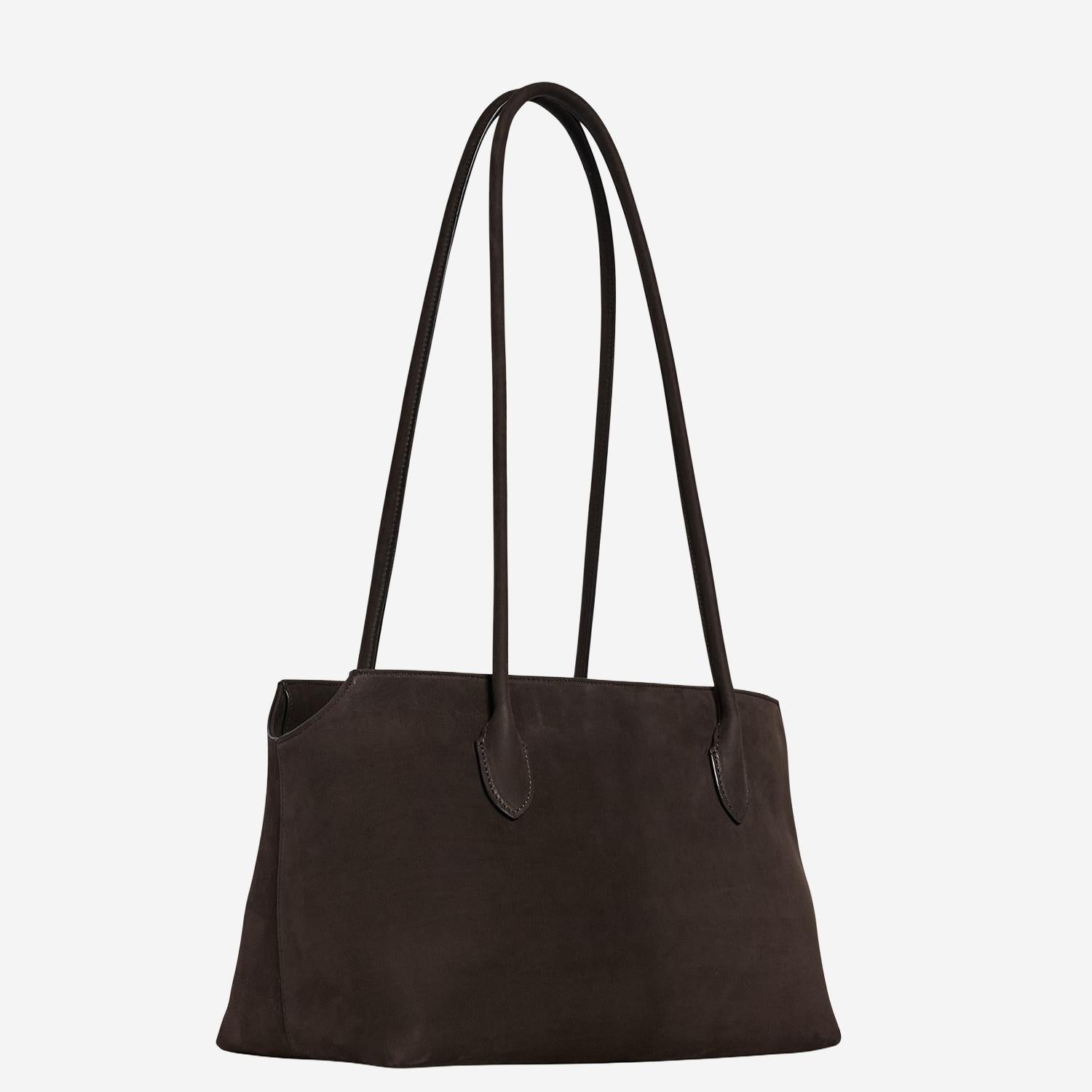 BORSA TERRASSE IN PELLE W1292L677 EBRS THE ROW 