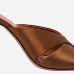 SANDALI SALMA IN RASO SALMASLIPPER 95MOCHA AMINA MUADDI 