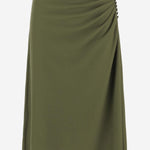 GONNA HEVIRA IN COTONE CON DRAPPEGGIO LATERALE 011116 2603604 DRIES VAN NOTEN 