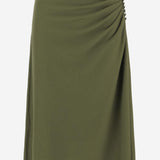 GONNA HEVIRA IN COTONE CON DRAPPEGGIO LATERALE 011116 2603604 DRIES VAN NOTEN 