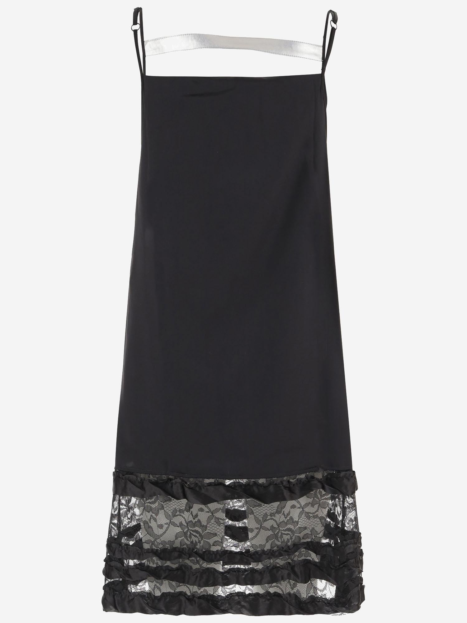 ABITO SISA BUDOIR  IN LANA CON DETTAGLIO IN PIZZO D005 SISARFLABLACK NICCOLO PASQUALETTI 