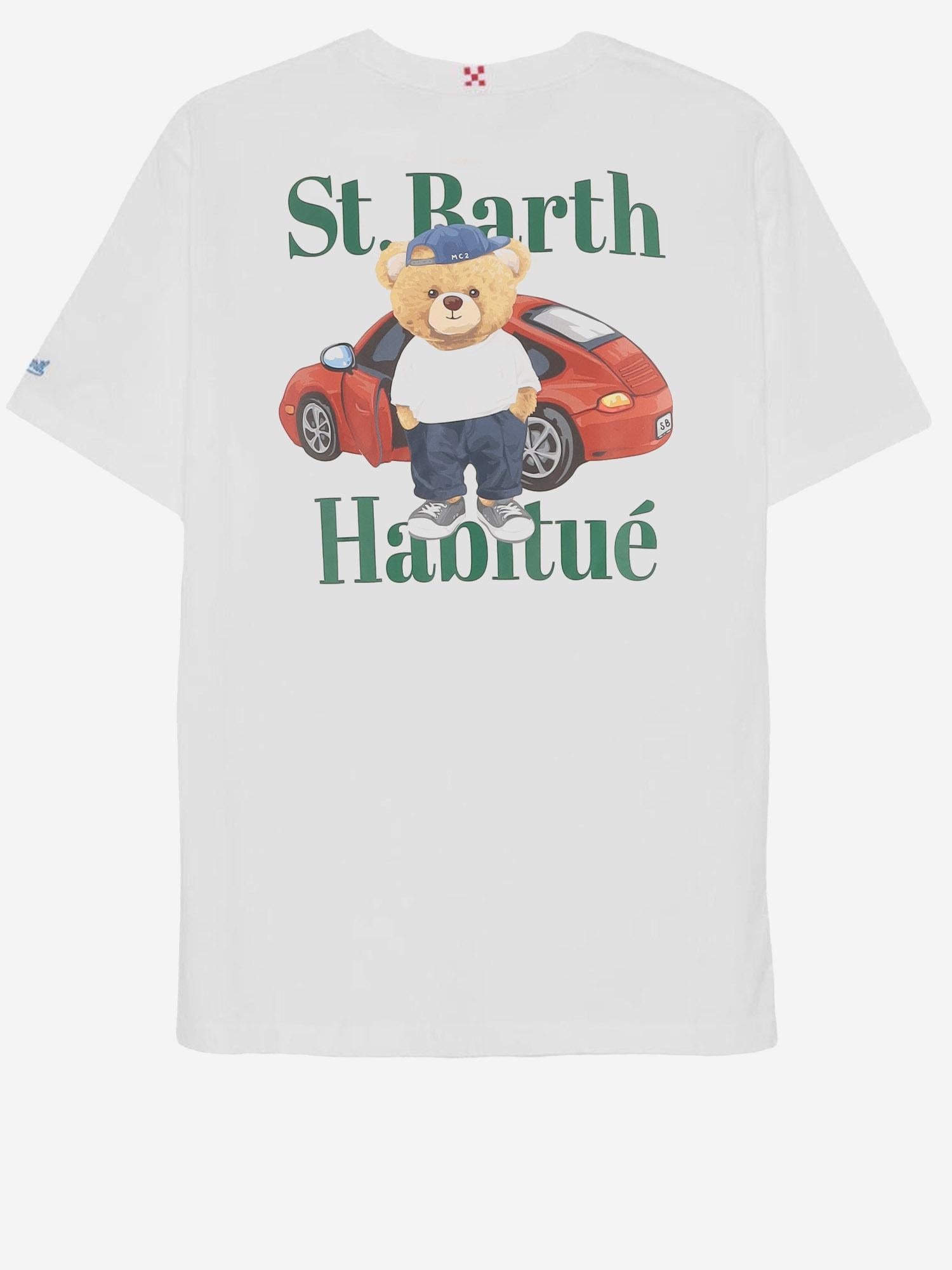 T-SHIRT IN COTONE CON STAMPA PRL0002 08481L MC2 SAINT BARTH 