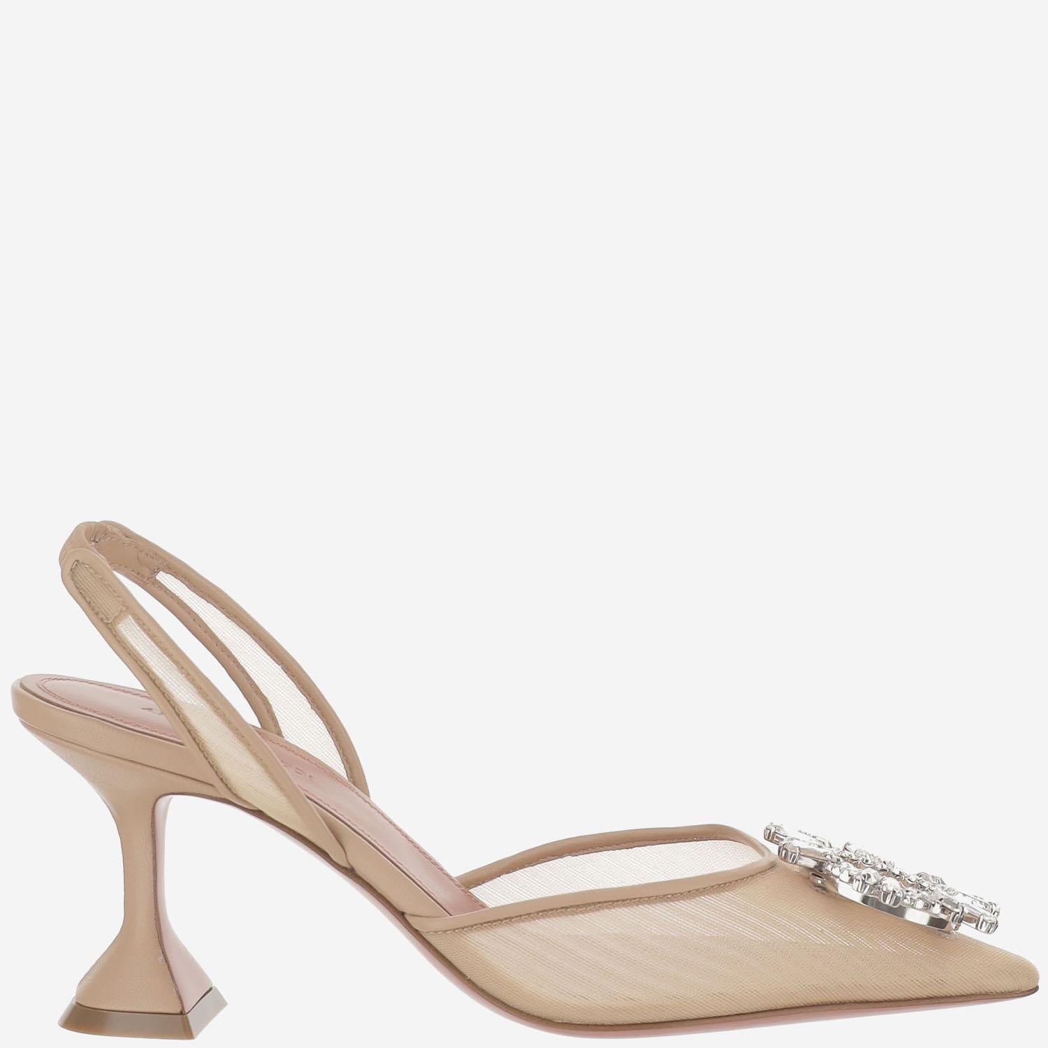 Begum Slingback in mesh BEGUMMESHSLING 70BEIGEMESH AMINA MUADDI 