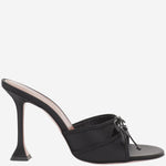 Sandali Eleonora in seta ELEONORASLIPPER 95BLACK AMINA MUADDI 