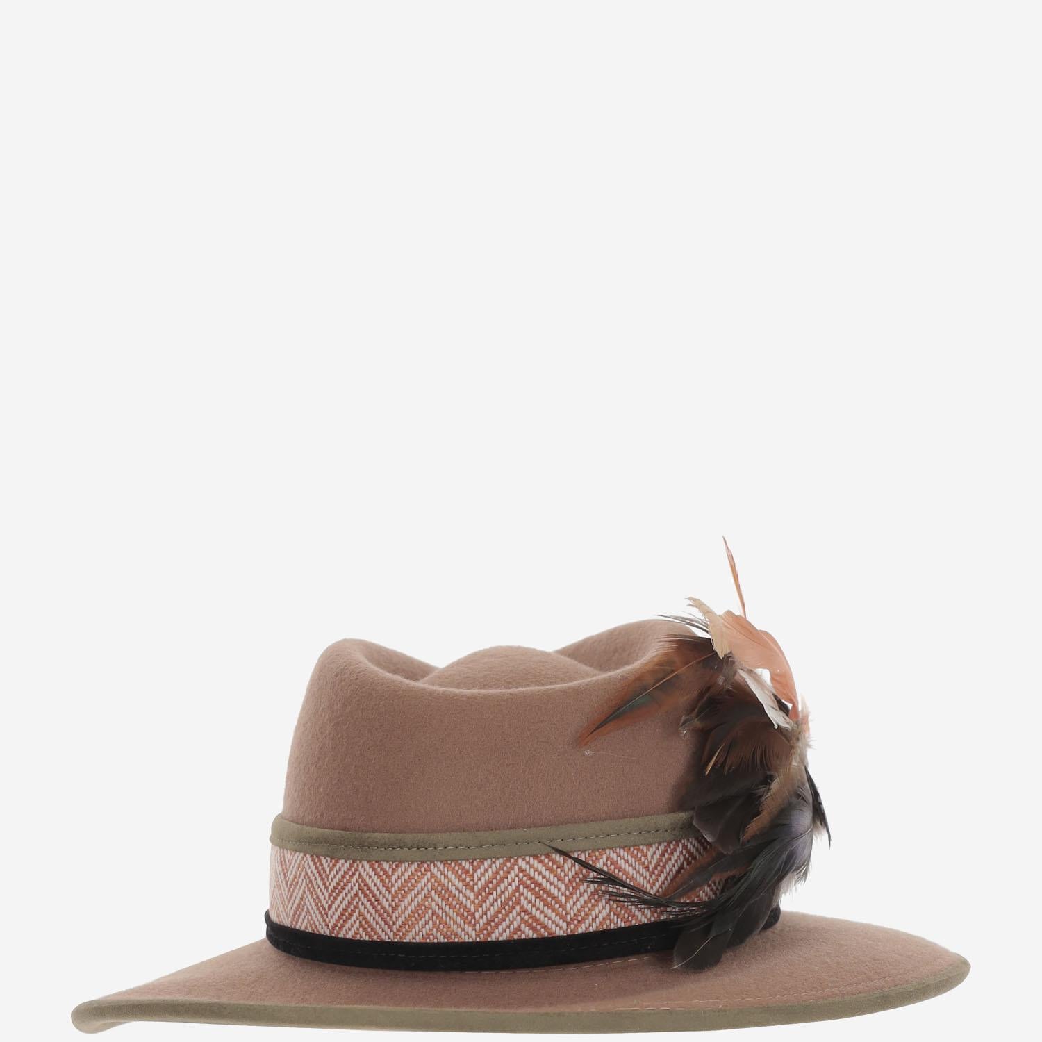 CAPPELLO fedora IN LANA TERRACOTAFEDORA NATURAL ALEXIA ALVAREZ DE TOLEDO 