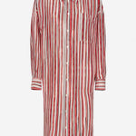 CAMICIA LUNGA IN SETA CON MOTIVO A RIGHE 816059 V50D15011 BOTTEGA VENETA 