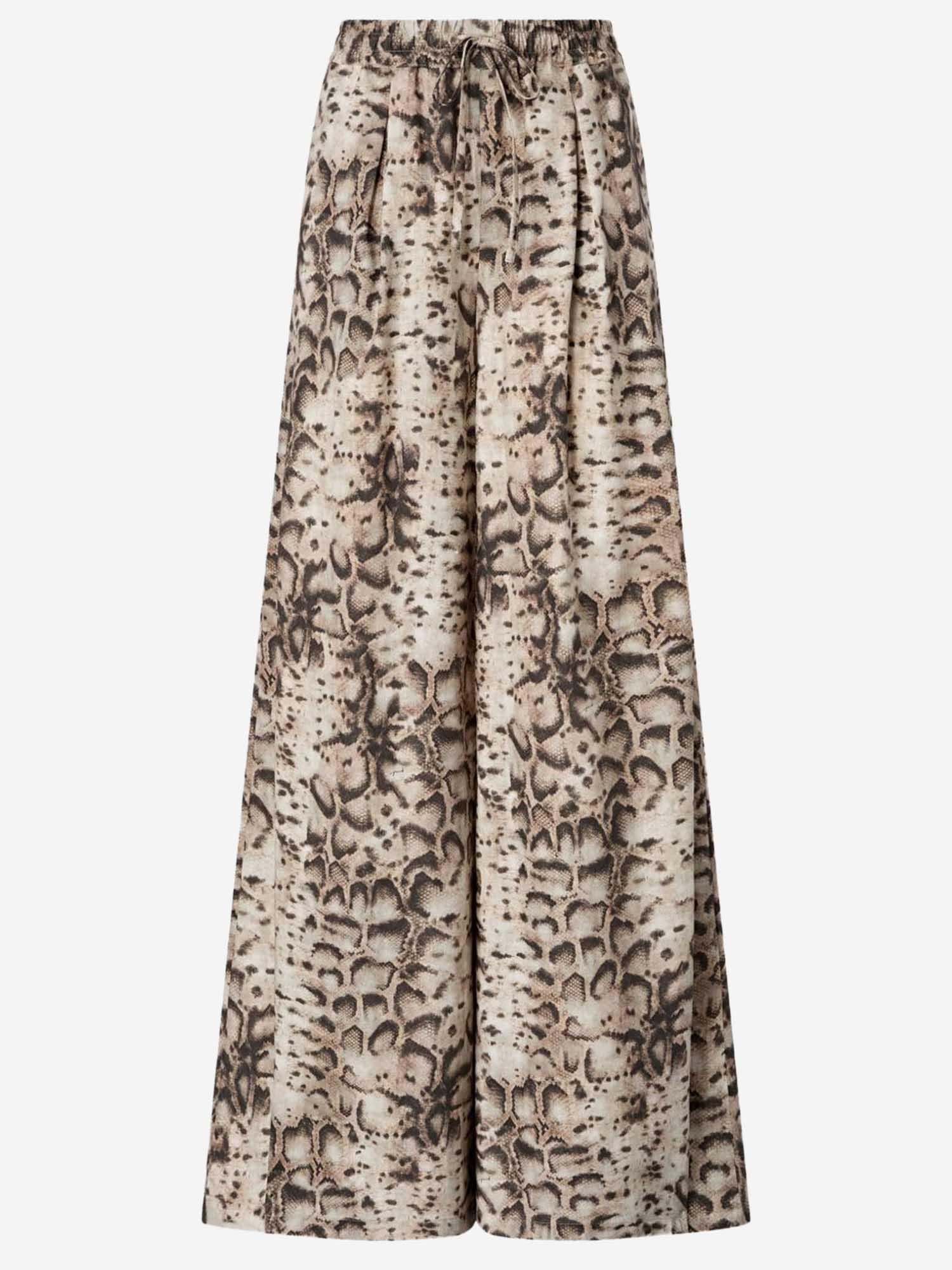 PANTALONI IN COTONE CON MOTIVO ANIMALIER 106963 A3B1CZ9 PINKO 