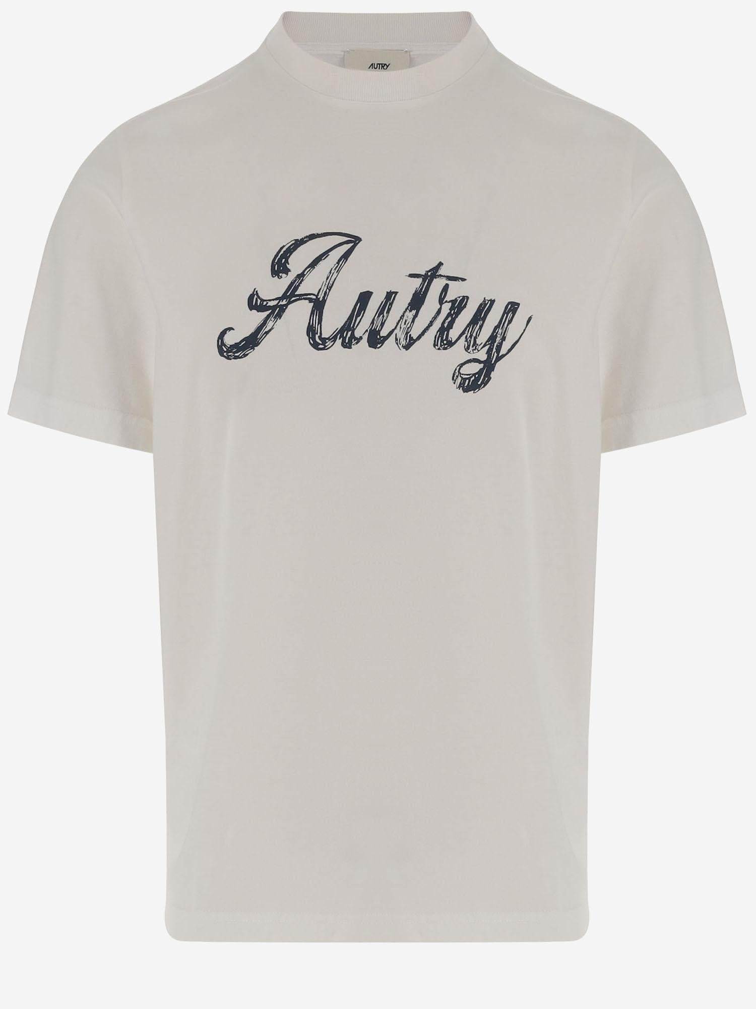 T-SHIRT IN COTONE CON STAMPA LOGO TSPMI5CW WHITE AUTRY 