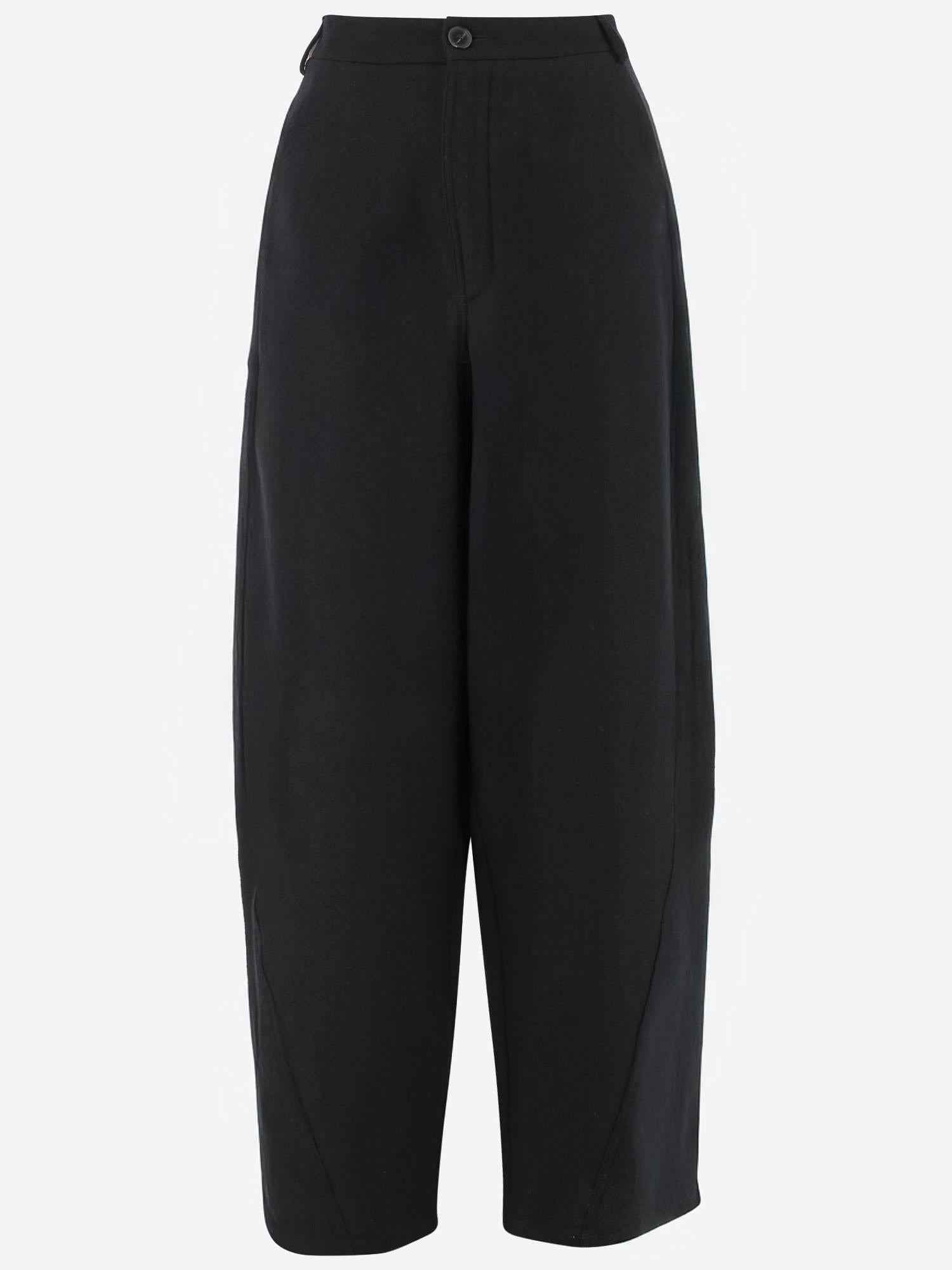 PANTALONI PHEBE IN LANA A GAMBA AMPIA<BR/> WTR36 FAW280099 DARKPARK 