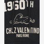 FELPA IN COTONE E VISCOSA CON LOGO 7V3MF29M B1M9RA VALENTINO 