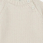 MAGLIONE IN LANA E ACRILICO CON BOTTONI SULLA SPALLA 25W074 ECRU 1+ IN THE FAMILY KIDS 
