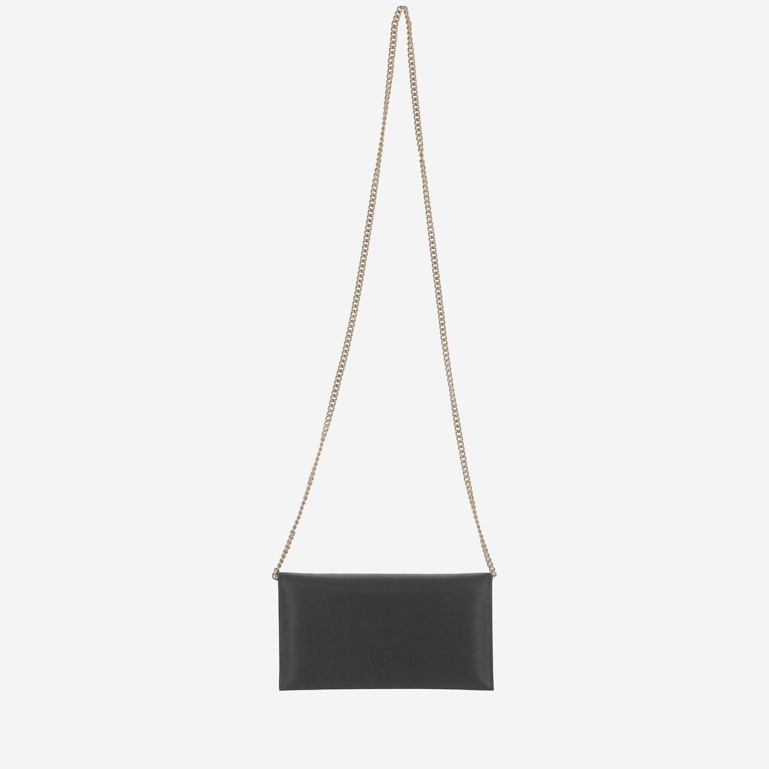 BORSA MINI PIATTA IN PELLE 105347 A0F1Z99Q PINKO 
