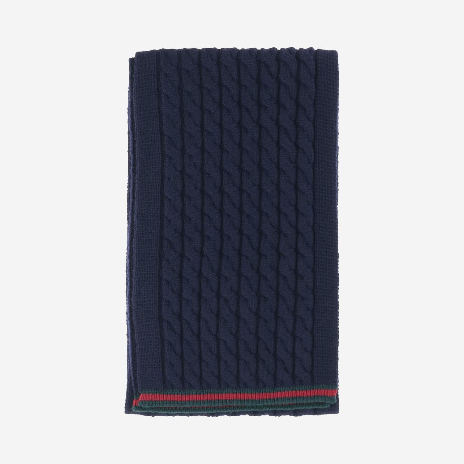 SCIARPA IN LANA CON NASTRO WEB 828913 4K2064166 GUCCI KIDS 