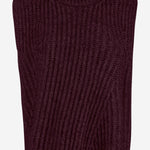 Maglione smanicato in misto lana a coste W25663 0550 SASUPHI 