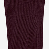 Maglione smanicato in misto lana a coste W25663 0550 SASUPHI 