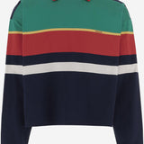 MAGLIA POLO IN COTONE A RIGHE 1024580 1A178906G870 VERSACE 