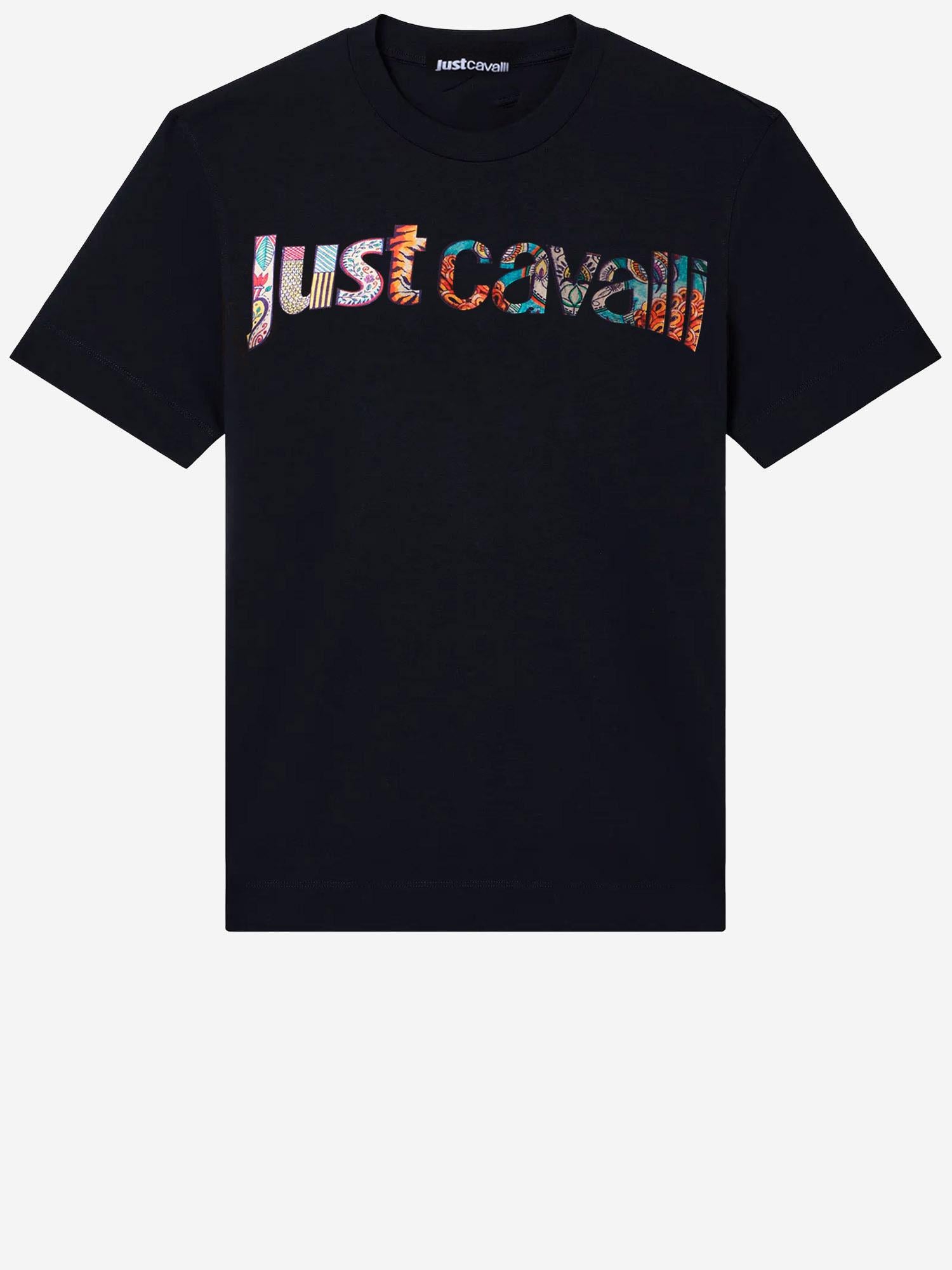 T-SHIRT IN COTONE CON LOGO 80PAHT03 CJ500899 JUST CAVALLI 