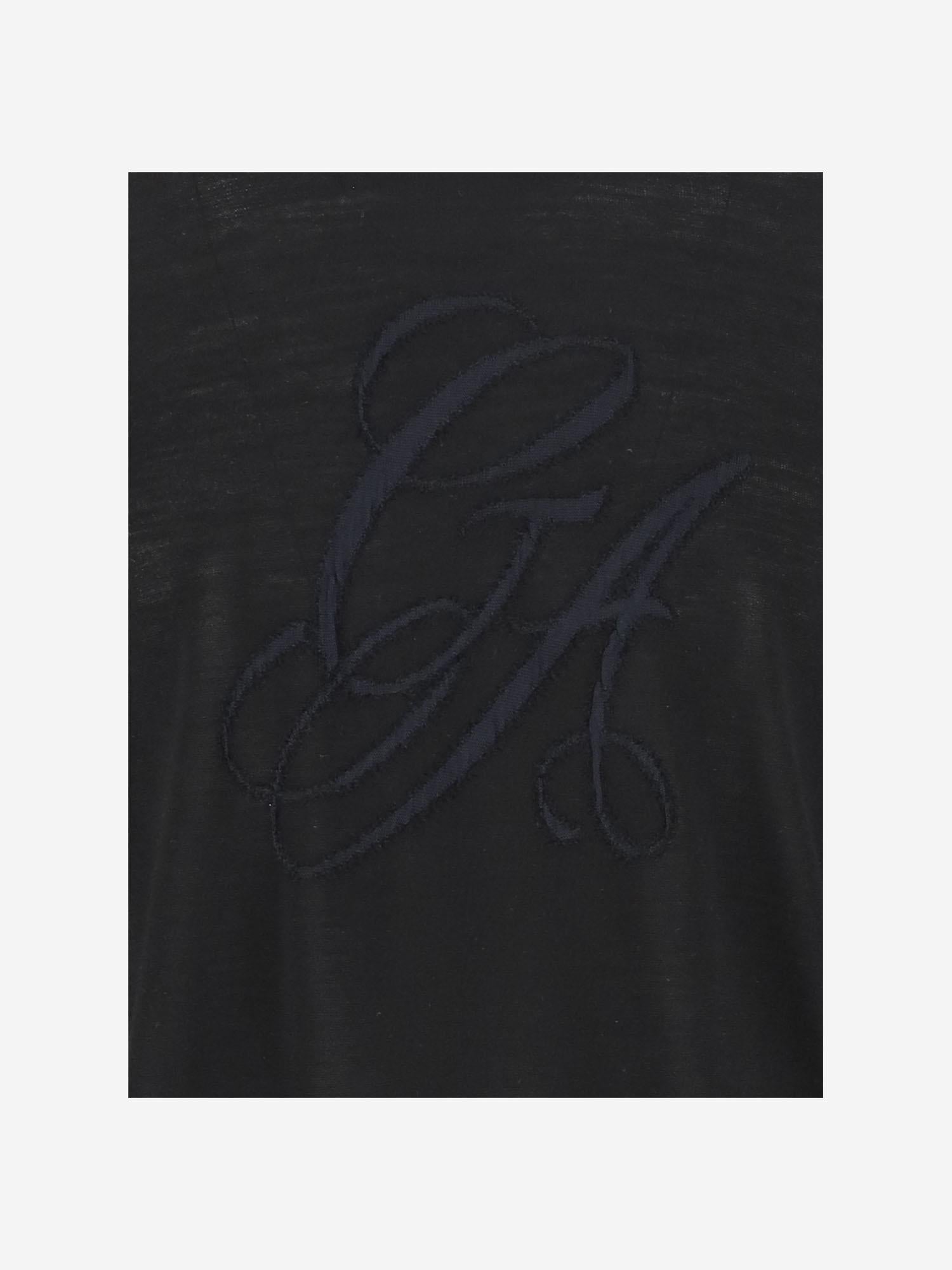 MAGLIONE IN LANA CON LOGO GM000976 AF14546FC003 GIORGIO ARMANI 