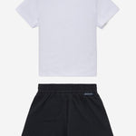 SET DI DUE PEZZI IN COTONE STRETCH CON LOGO 8M0000989AUM 002 MONCLER ENFANTS 